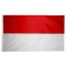 4x6 ft. Nylon Indonesia Flag Pole Hem Plain