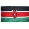 2x3 ft. Nylon Kenya Flag Pole Hem Plain