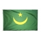 5x8 ft. Nylon Mauritania Flag with Heading and Grommets