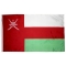 4x6 ft. Nylon Oman Flag with Heading and Grommets