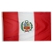 2x3 ft. Nylon Peru Flag Pole Hem Plain