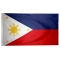 2x3 ft. Nylon Philippines Flag with Heading and Grommets