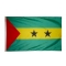 4x6 ft. Nylon Sao Tome / Principe Flag Pole Hem Plain