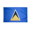 5x8 ft. Nylon St. Lucia Flag with Heading and Grommets