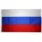 2x3 ft. Nylon Russia Flag with Heading and Grommets