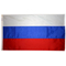 5x8 ft.  Nylon Russia Flag with Heading and Grommets