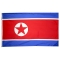 2x3 ft. Nylon Korea North Flag with Heading and Grommets