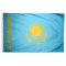 4x6 ft. Nylon Kazakhstan Flag Pole Hem Plain