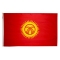 3x5 ft. Nylon Kyrgyzstan Flag Pole Hem Plain