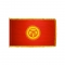 3x5 ft. Nylon Kyrgyzstan Flag Pole Hem and Fringe