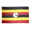3x5 ft. Nylon Uganda Flag Pole Hem Plain