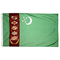 3x5 ft. Nylon Turkmenistan Flag with Heading and Grommets