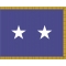 3 ft. x 4 ft. Air Force 2 Star General Flag Pole Sleeve & Fringe