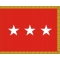 3 ft. x 5 ft. Army 3 Star General Flag, Parades and Display Fringed