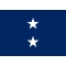 2 ft. x 3 ft. Navy 2 Star Admiral Flag w/Grommets