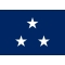 4 ft. x 6 ft. Navy 2 Star Admiral Flag Indoor/Parade