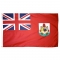 2x3 ft. Nylon Bermuda Flag with Pole Hem Plain