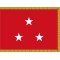 3 ft. x 4 ft. Marine Corps 3 Star General Flag Pole Sleeve & Fringe