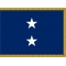 4 ft. x 6 ft. Navy 2 Star Admiral Flag Pole Sleeve & Fringe