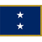 3 ft. x 5 ft. Navy 2 Star Admiral Flag Pole Sleeve & Fringe