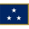 3 ft. x 4 ft. Navy 3 Star Admiral Flag Pole Sleeve & Fringe