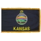 4x6 ft. Nylon Kansas Flag Pole Hem and Fringe