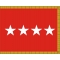 4 ft. x 6 ft. Army 4 Star General Flag, Parades and Display Fringed