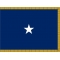 4 ft. x 6 ft. Navy 1 Star Admiral Flag Pole Sleeve & Fringe