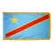 3x5 ft. Nylon Congo Democratic Republic Flag Pole Hem and Fringe