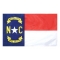 4x6 ft. Nylon North Carolina Flag Pole Hem Plain