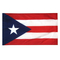 3x5 ft. Nylon Puerto Rico Flag Pole Hem Plain