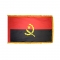 4x6 ft. Nylon Angola Flag with  Pole Hem and Fringe