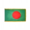 2x3 ft. Nylon Bangladesh Flag Pole Hem and Fringe