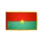 2x3 ft. Nylon Burkina Faso Flag Pole Hem and Fringe