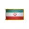3x5 ft. Nylon Iran Flag Pole Hem and Fringe
