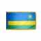 4x6 ft. Nylon Rwanda Flag Pole Hem and Fringe