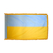 2x3 ft. Nylon Ukraine Flag Pole Hem and Fringe