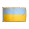 4x6 ft. Nylon Ukraine Flag Pole Hem and Fringe